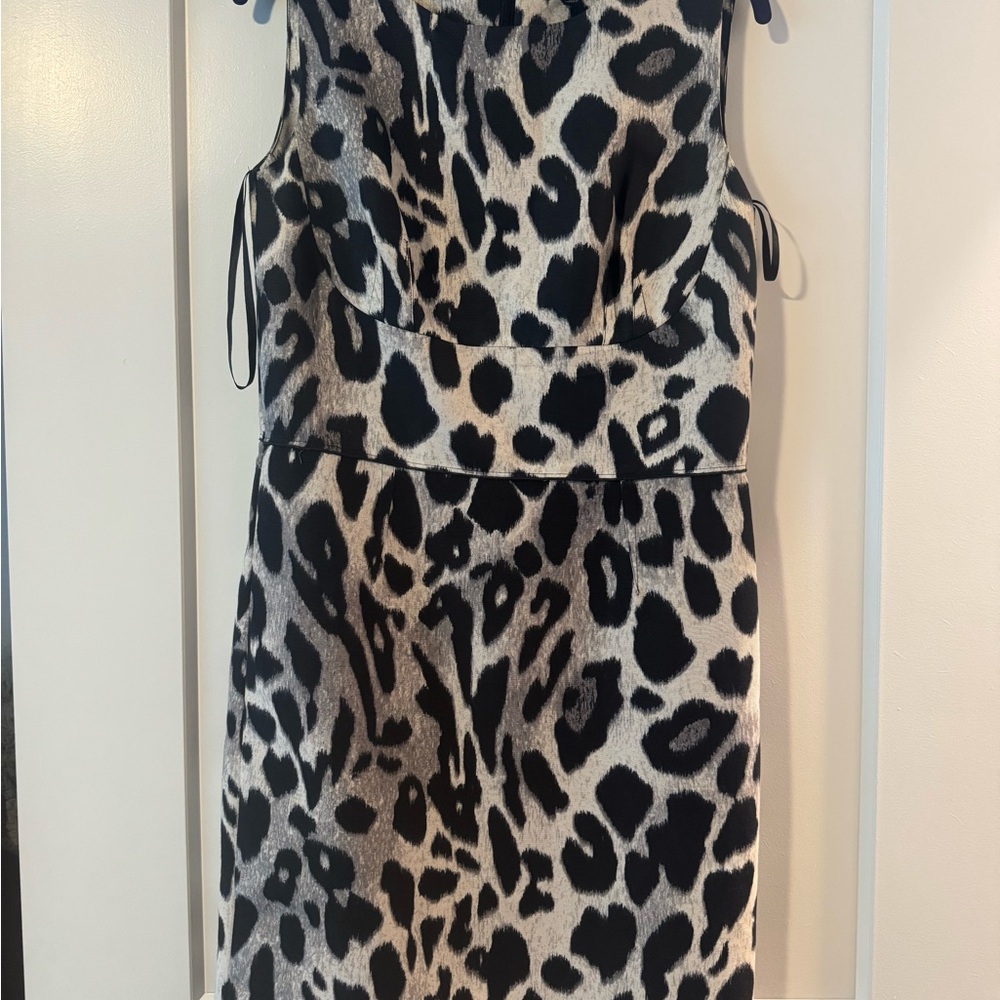 Ann Taylor Black and White Patterned Dress